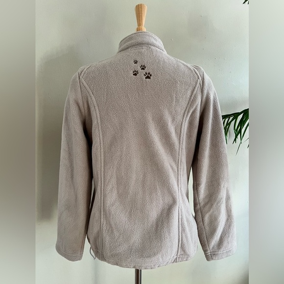Beige Safari Fleece Jacket | Zippered Top | Adjastable Bottom | 32 US 0-2 - Picture 2 of 7
